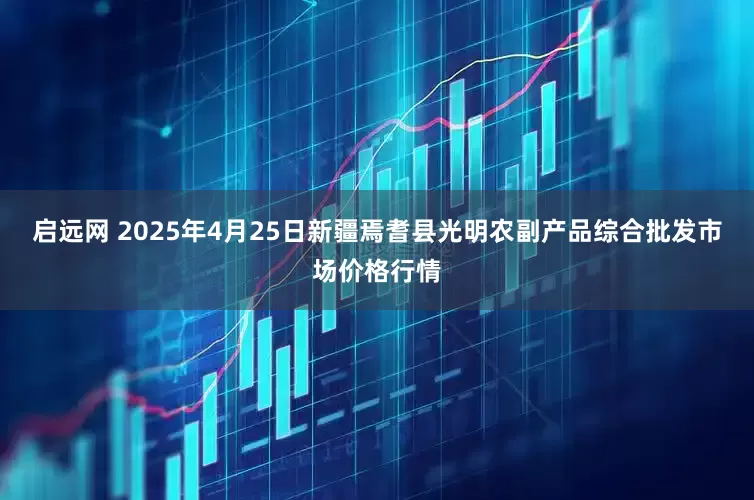 启远网 2025年4月25日新疆焉耆县光明农副产品综合批发市场价格行情